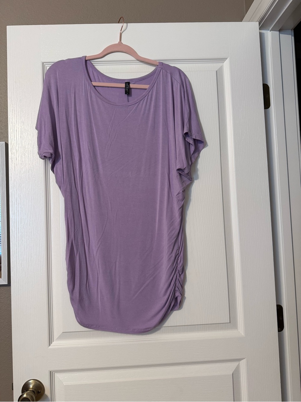 Lavender Short Sleeve Tunic Top